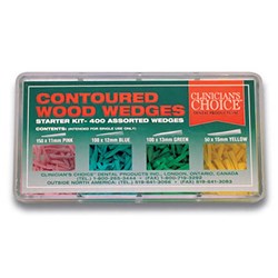 WOOD WEDGES CONTOURED 11MM PINK 400 PIECES