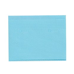 PATIENT BIBS BLUE 2/TISSUE 1/POLY 500/CS 33x 46cm