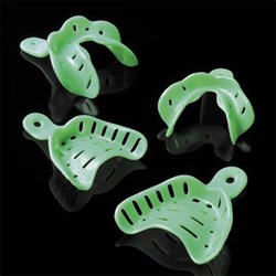 UNIDENT EDENTULOUS MEDIUM UPPER IMPRESSION TRAYS -GREEN