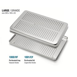 TRAY BASE STAINLESS STEEL PERFORATED 290x190x30mm