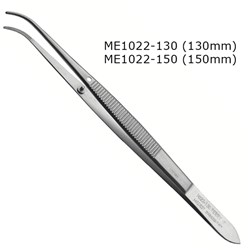 TWEEZERS PERRY CURVED SERRATED 130MM