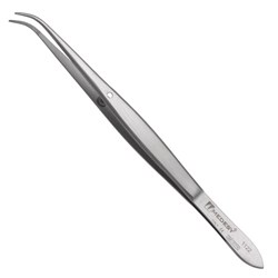 TWEEZERS PERRY 130MM SERRATED CURVED POINTS