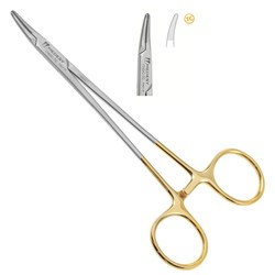 NEEDLE HOLDERS 150mm TUNGSTEN CARBIDE CURVED CRILE-WOOD