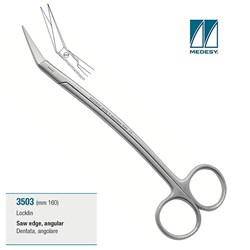 SCISSORS LOCKLIN 160MM BENT HANDLES