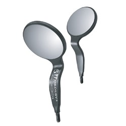 MIRROR HEAD DROP-SHAPE RHODIUM DOUBLE SIDED SIMPLE STEM N.5 6