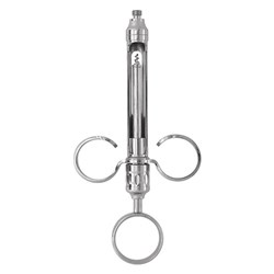 INOX SYRINGE ASPIRATING 1.8ml EU THREAD THUMB RING S/STEEL