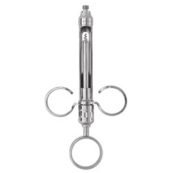INOX SYRINGE ASPIRATING 1.8ml AMERICAN THREAD THUMB RING S/S