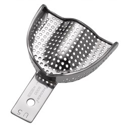 IMPRESSION TRAY PERFORATED WITH RIM UPPER LARGE