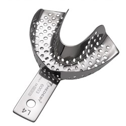 IMPRESSION TRAY PERFORATED WITHOUT RIM LOWER MEDIUM