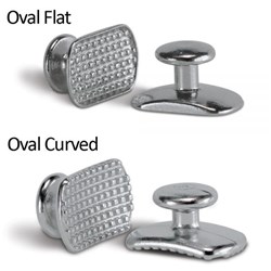 Direct Bond Buttons Rectangle Base Oval Curved 10 Pk