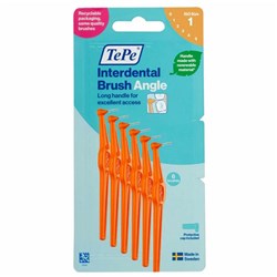 TEPE ANGLE INTERDENTAL BRUSH ORANGE 0.45mm 6 pk
