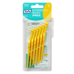 TEPE ANGLE INTERDENTAL BRUSH YELLOW 0.7mm ISO4 6PK