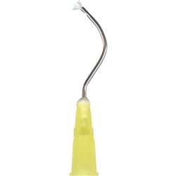 STAT-FLO 19GA PRE-BENT YELLOW 100 CUP