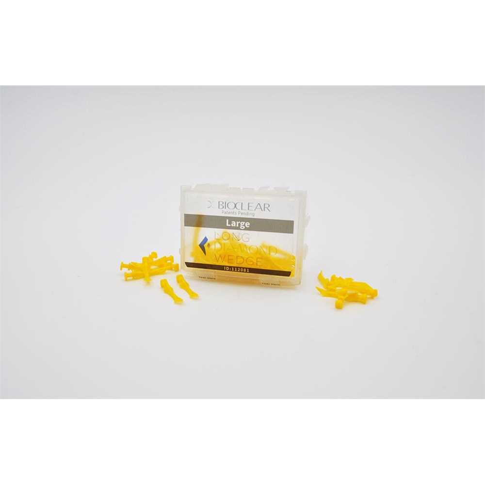 LONG DAIMOND WEDGE LARGE YELLOW 50 PACK