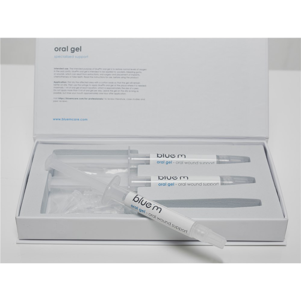 BLUE M ORAL WOUND SUPPORT GEL 3 x 3 ML BOX